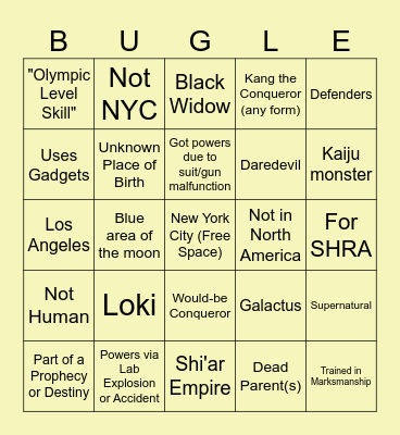 OHotMU Entry Bingo! Bingo Card