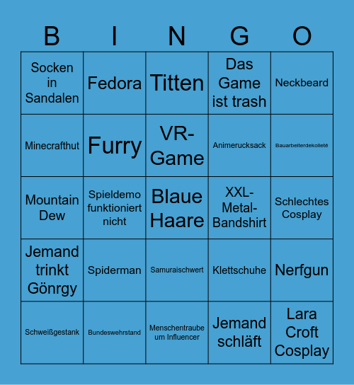 Gamescom Bingo Card