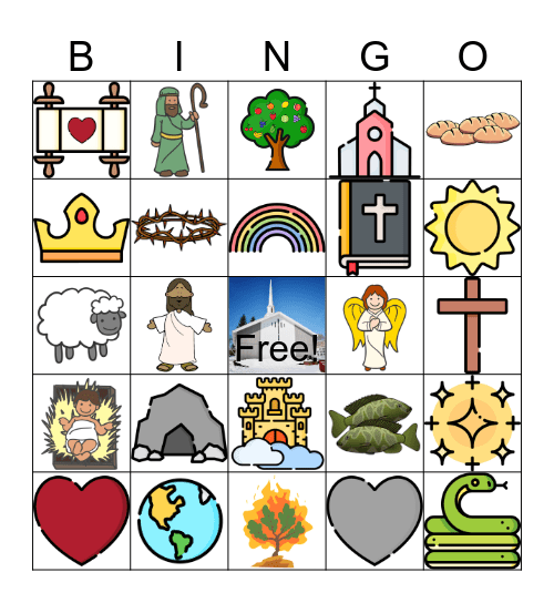 Sunday School Bingo Card