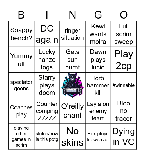 Shibuya Scrims bingo Card