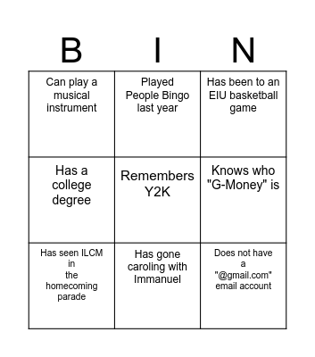 ILCM People Bingo Card