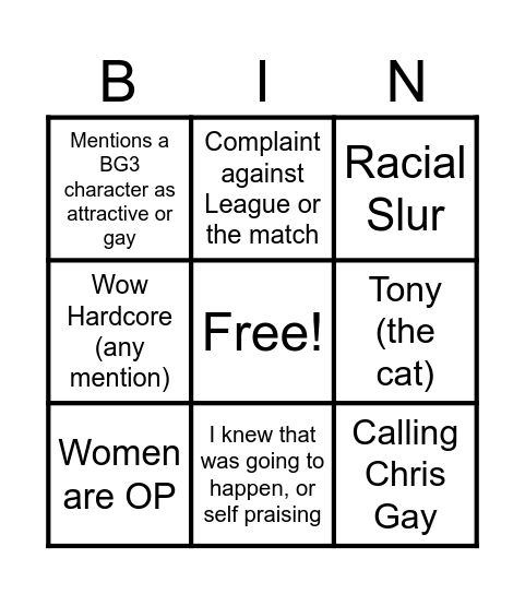 Mike Phrases Bingo Card