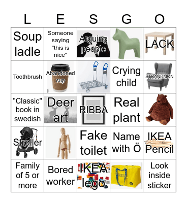 IKEA BINGO Card