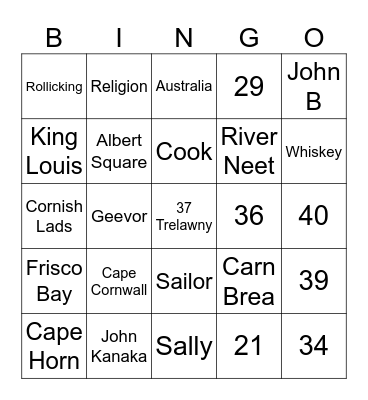 Bencoolen Wreckers - Bingo 2023 Bingo Card