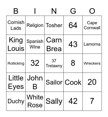 Bencoolen Wreckers - Bingo 2023 Bingo Card