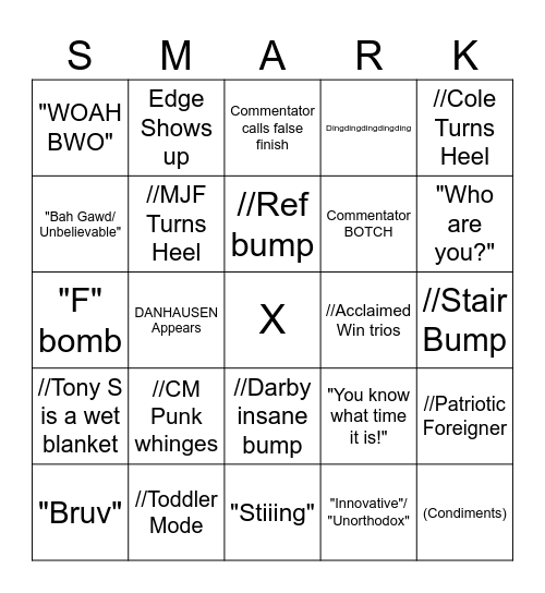 ALL IN LONDON Bingo Card