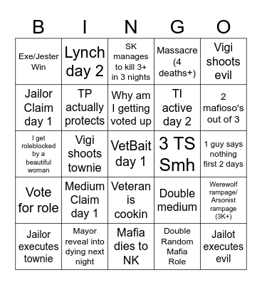 ToS Bingodingo Bingo Card