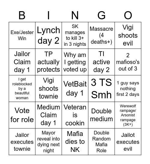 ToS Bingodingo Bingo Card