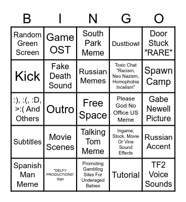 Delfy Bingo Card