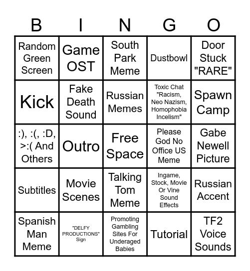 Delfy Bingo Card