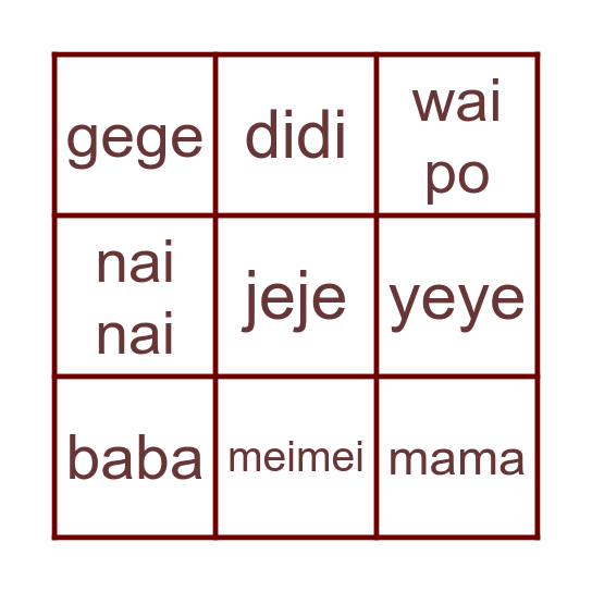 Linguistics Lab Bingo Card