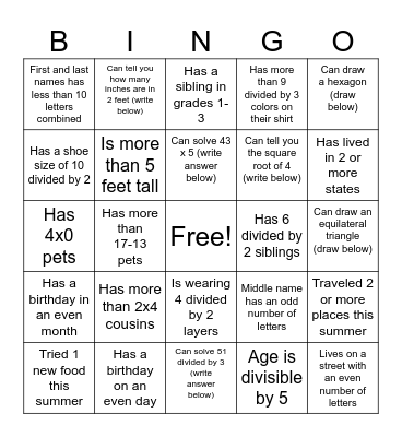 Find Someone Who... Bingo Card