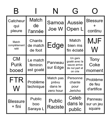 All In 2023 Bingo Card