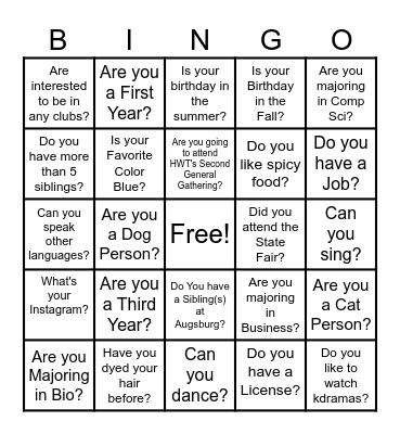 Is This You? Bingo Card