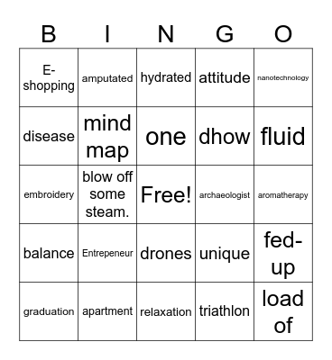 Welcome Bingo Card