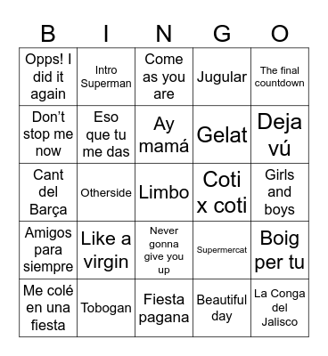 ESTIU 2023 Bingo Card