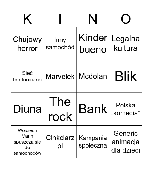 Bingo Card