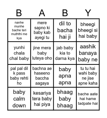 Dhanashree Jr. or Mayur Jr.? Bingo Card