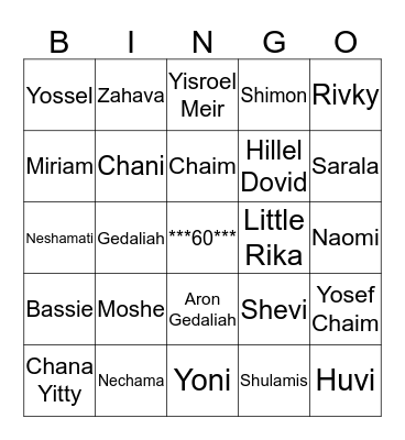 HAPPY 60TH BIRTHDAY!! Bingo Card