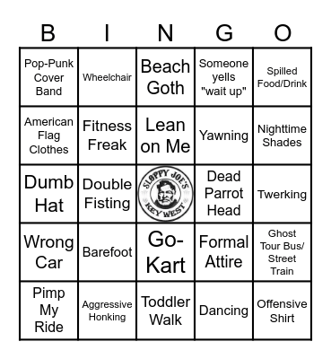 Sloppy Joe's Bingo Card