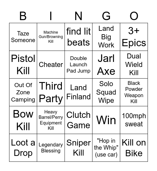 strongest battlegrounds Bingo Card