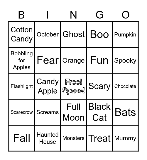 HALLOWEEN  BINGO Card