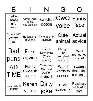 The Click BINGO Card
