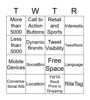Twitter Bingo Card
