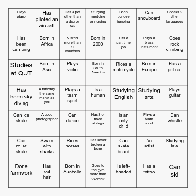 Red Frogs Bingo Card