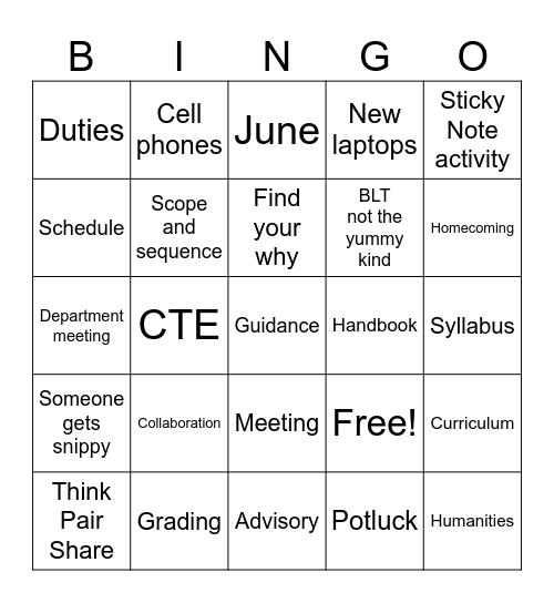 Bingo Card
