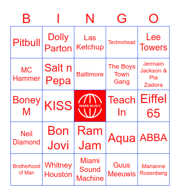 Guilty Pleasures Bingo Card