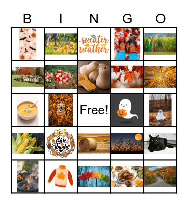 Fall Bingo Card