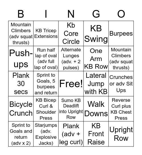 Best You Can Bingo Card