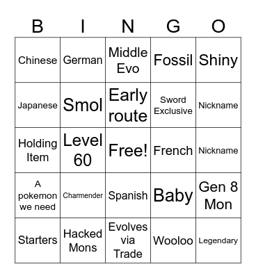 SHSW DEX Bingo Card