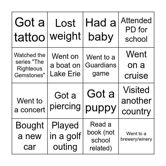 BINGO Card