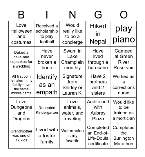 HC Staff Round-up Bingo Card