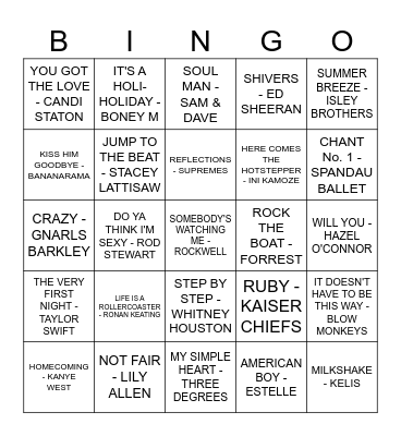 THE BARN HOUSE Bingo Card