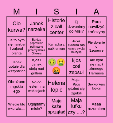BINGO WYJAZDOWE 2023 Bingo Card