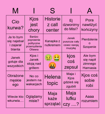 BINGO WYJAZDOWE 2023 Bingo Card