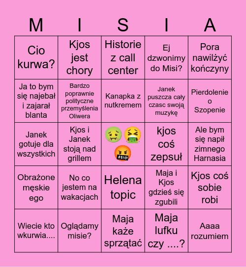 BINGO WYJAZDOWE 2023 Bingo Card