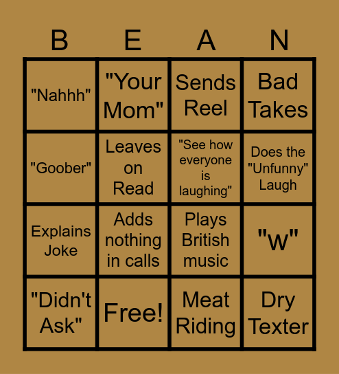 Cablob de bingo Card