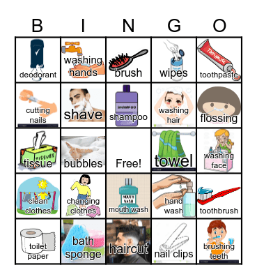 keeping Clean Bingo Card