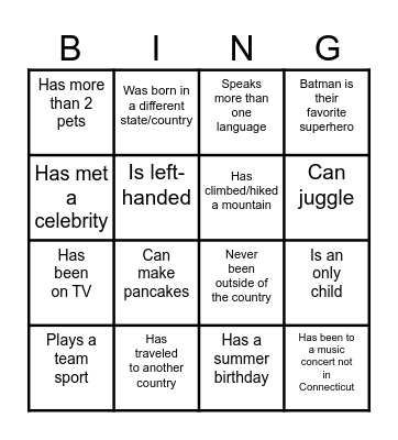 Resource BINGO Card