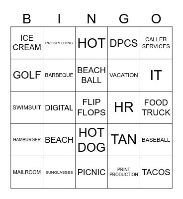 DPCS Bingo Card