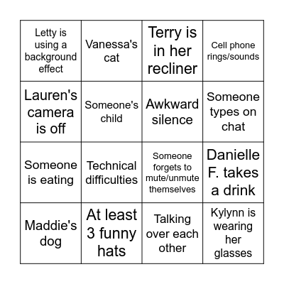 Care Management Meeting BINGO Card