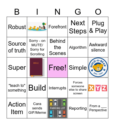 Cara's 2.0 Conference Call Bingo! Bingo Card