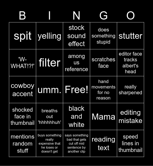 Flamingo / AlbertsStuff bingo Card