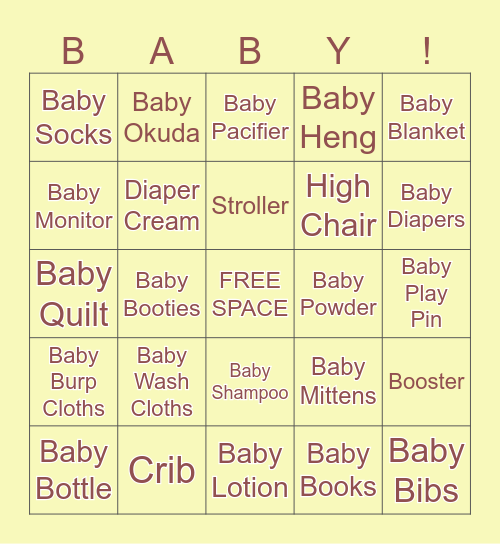 WELCOME Bingo Card