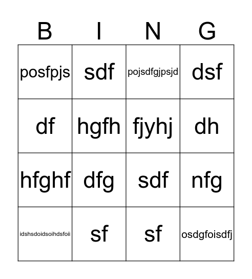 HSV-BINGO Card