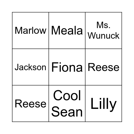 Warrior watch Bingo Card